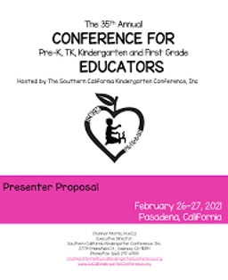 Annual Conference for Pre-K, TK, Kindergarten, and 1st Grade Educators