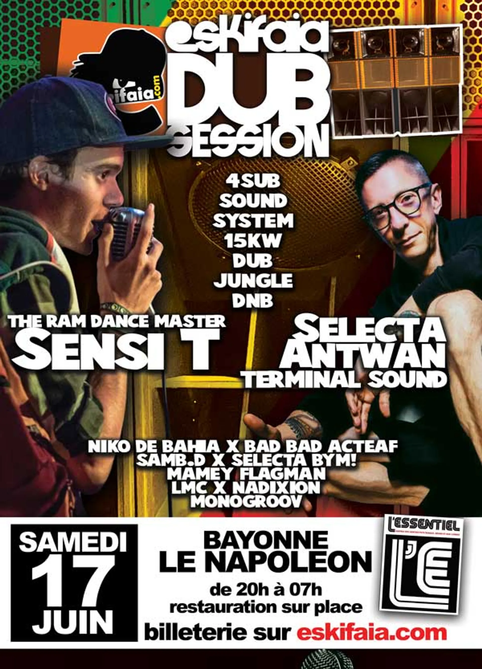 DUB SESSION Sensi T & Selecta Antwan REGGAE, DUB, DnB, LIVE SHOW 2025