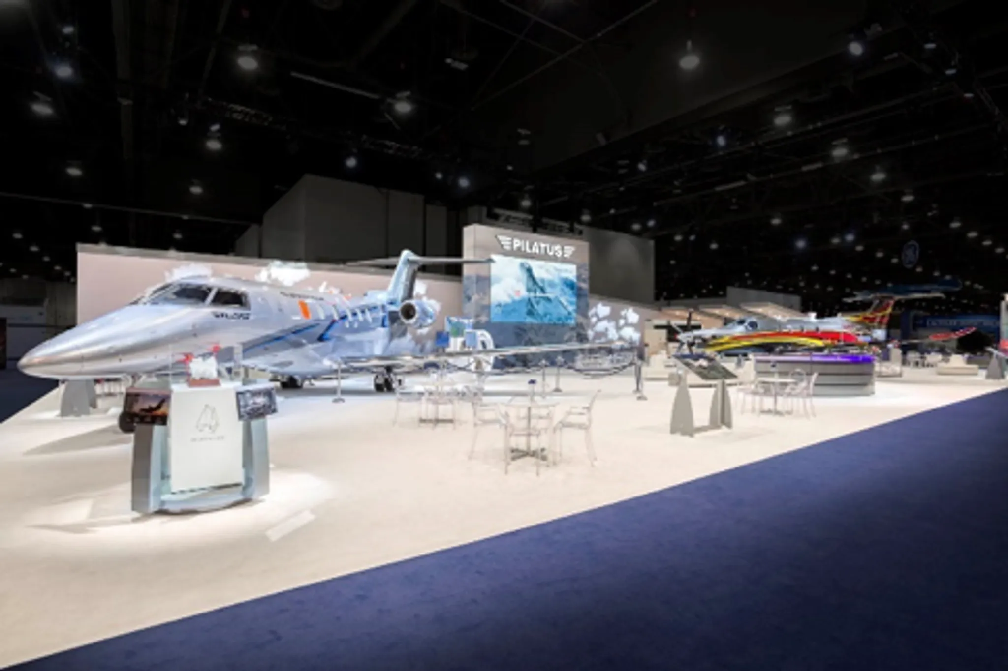 PG Exhibits 100x50 air show booth design