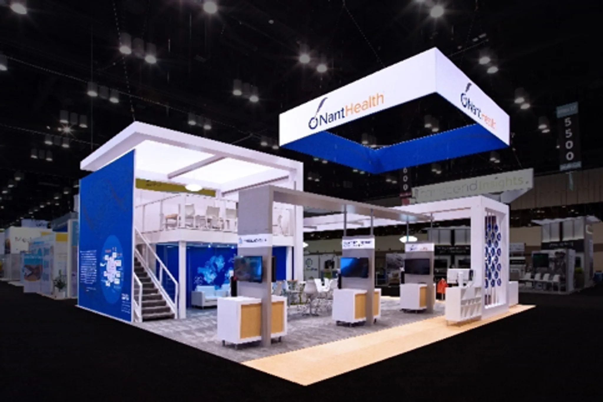 PG Exhibits 50X50 double decker peninsula trade show display