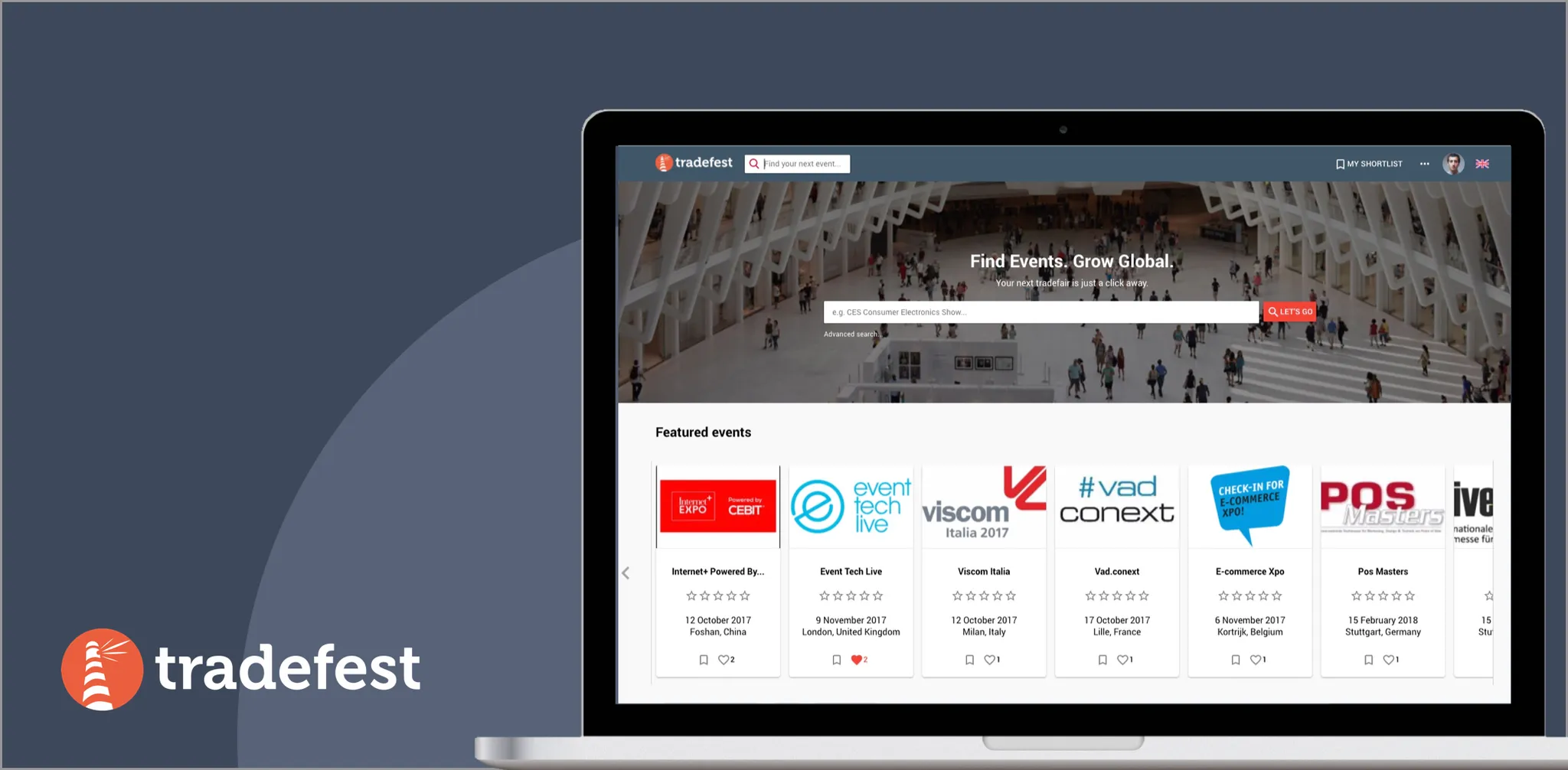 Tradefest is live, the events discovery platform for fairs and conferences