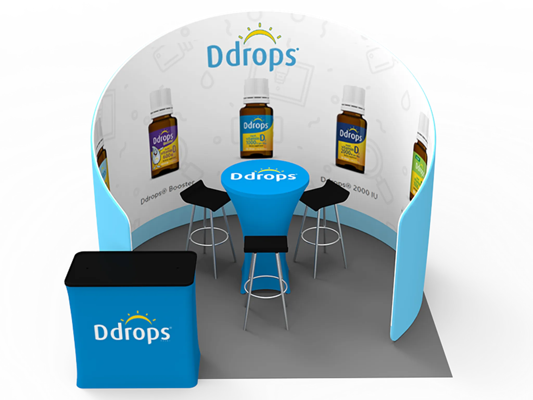 Locus Displays trade show enclosed meeting area