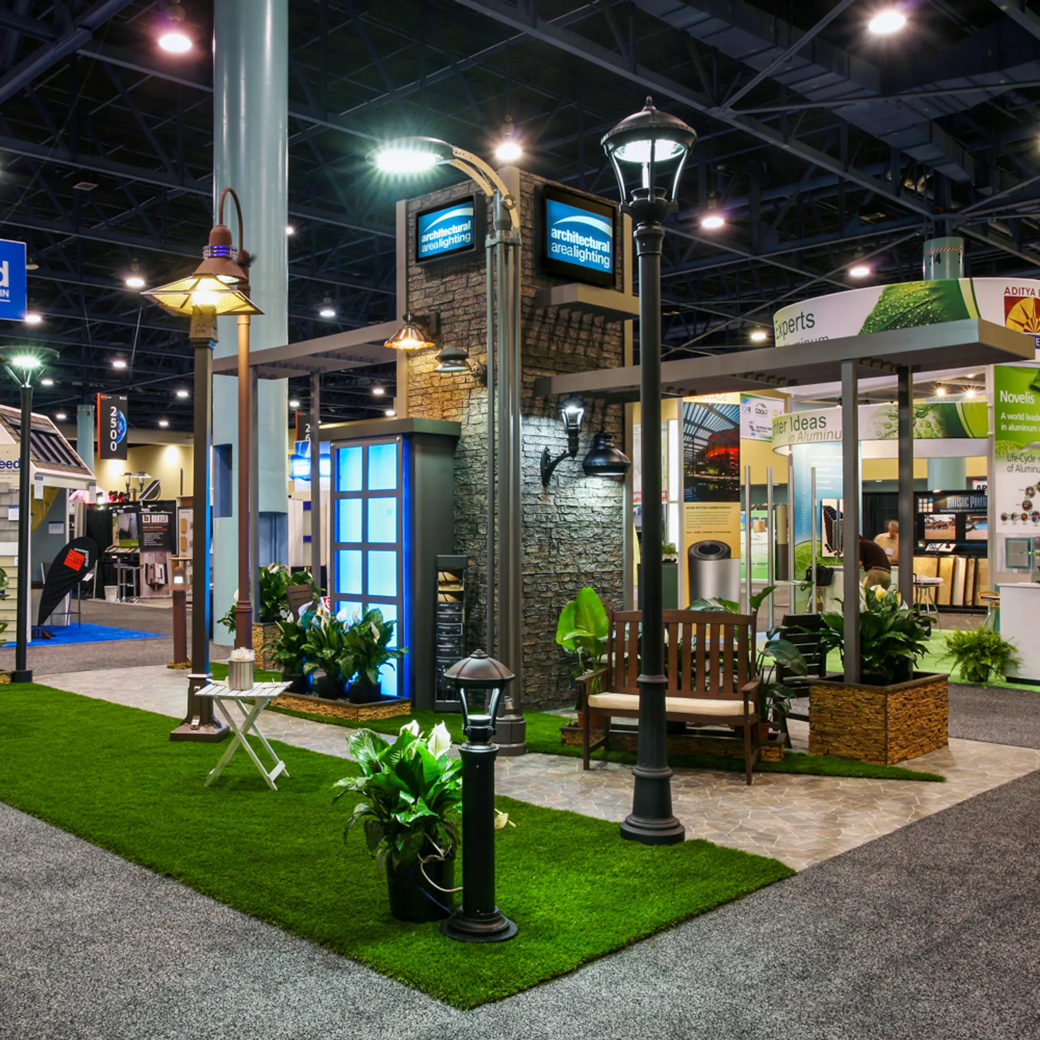 Exhibit Options 30x10 trade show booth product display