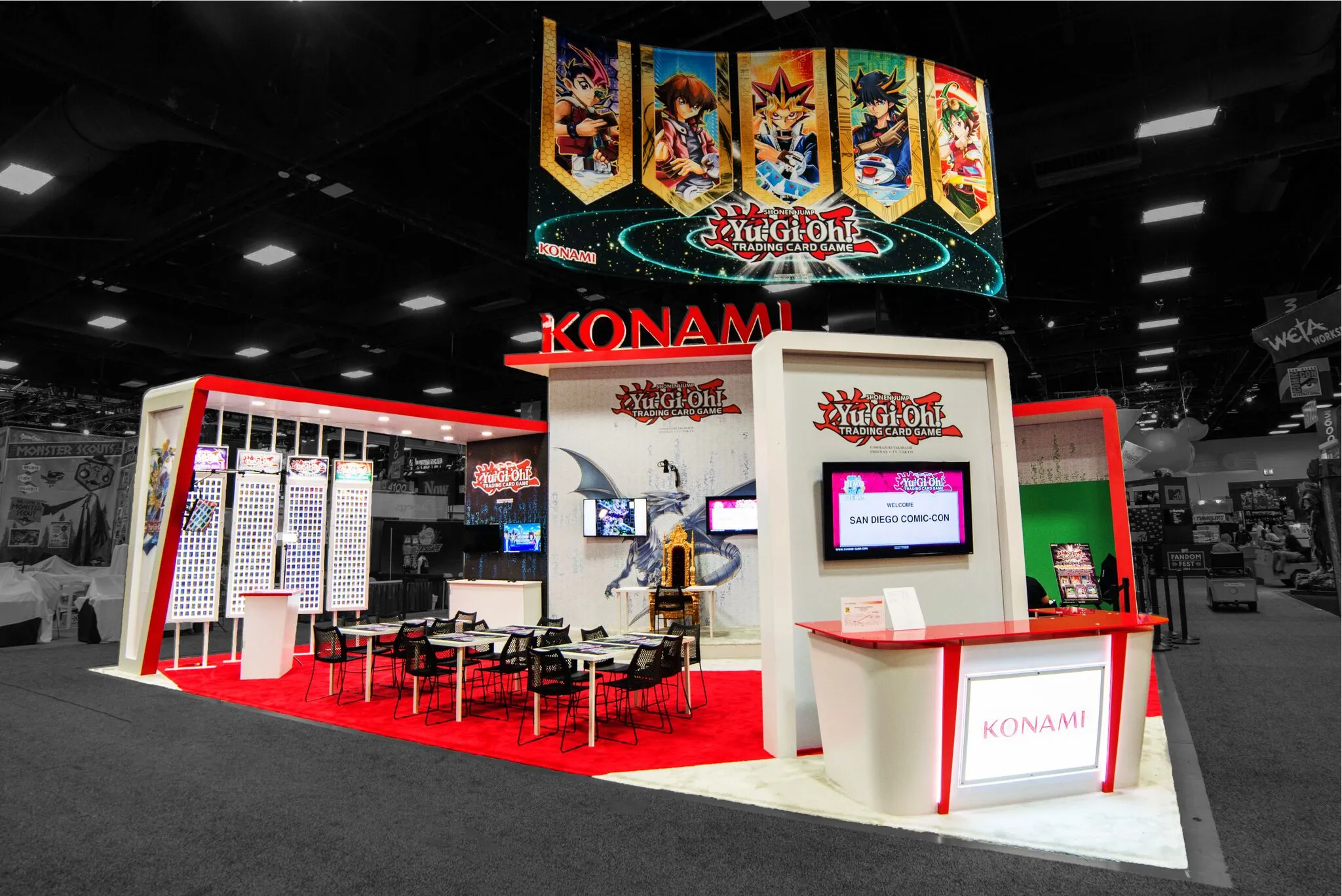 Marketing Genome expo displays Konami Comic Con with large meeting area