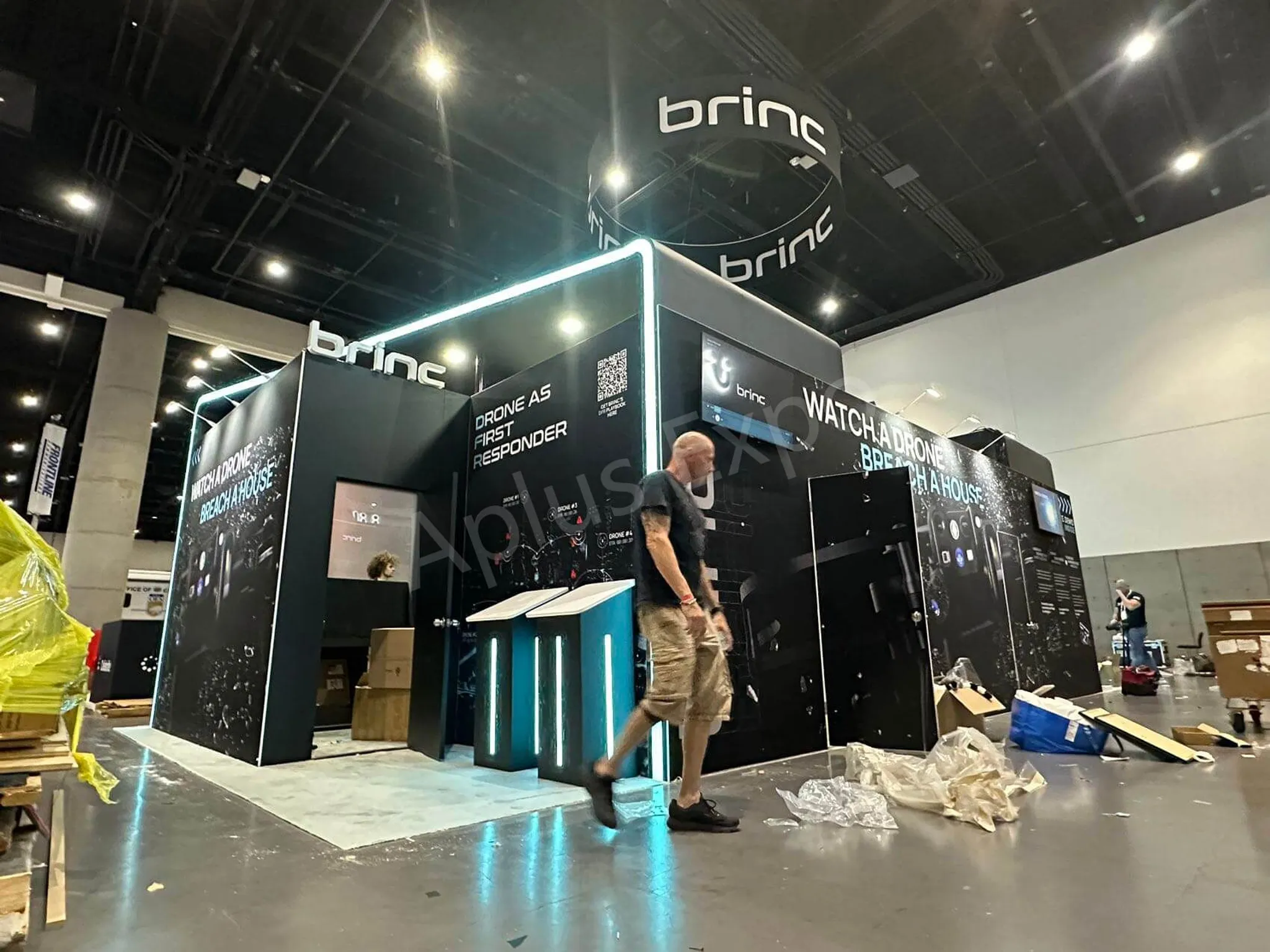 20x40 Island booth design by A Plus Expo
