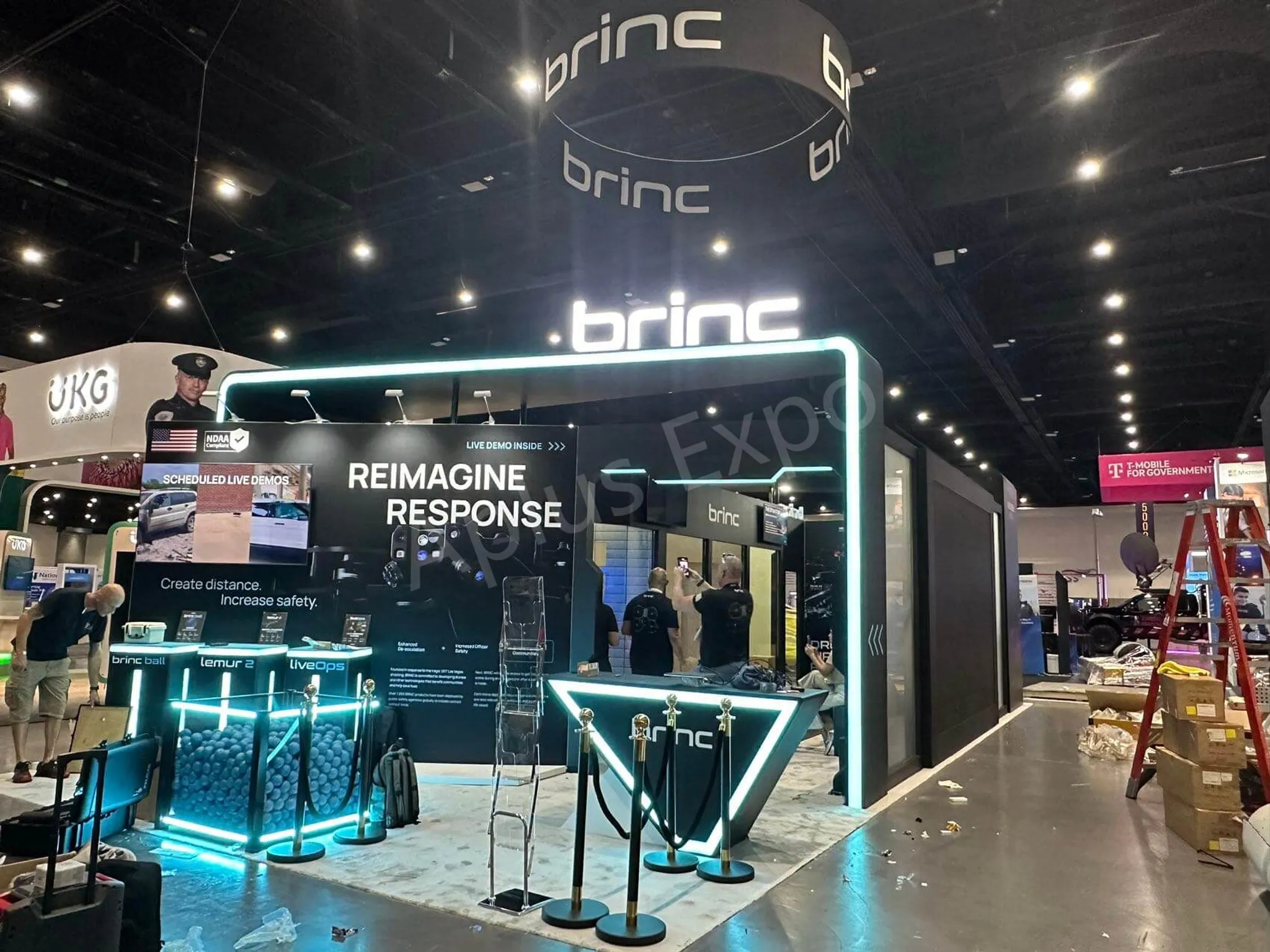 20x40 Island booth design by A Plus Expo