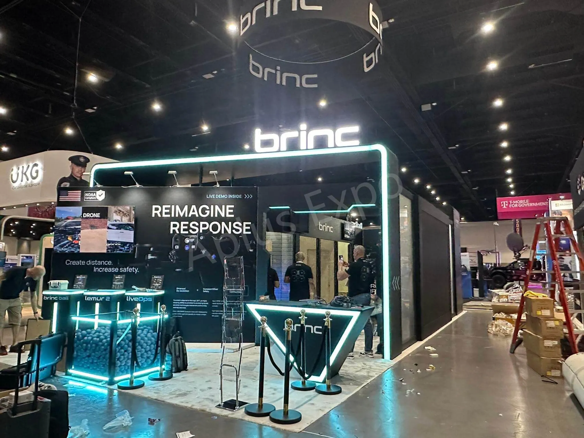 20x40 Island booth design by A Plus Expo