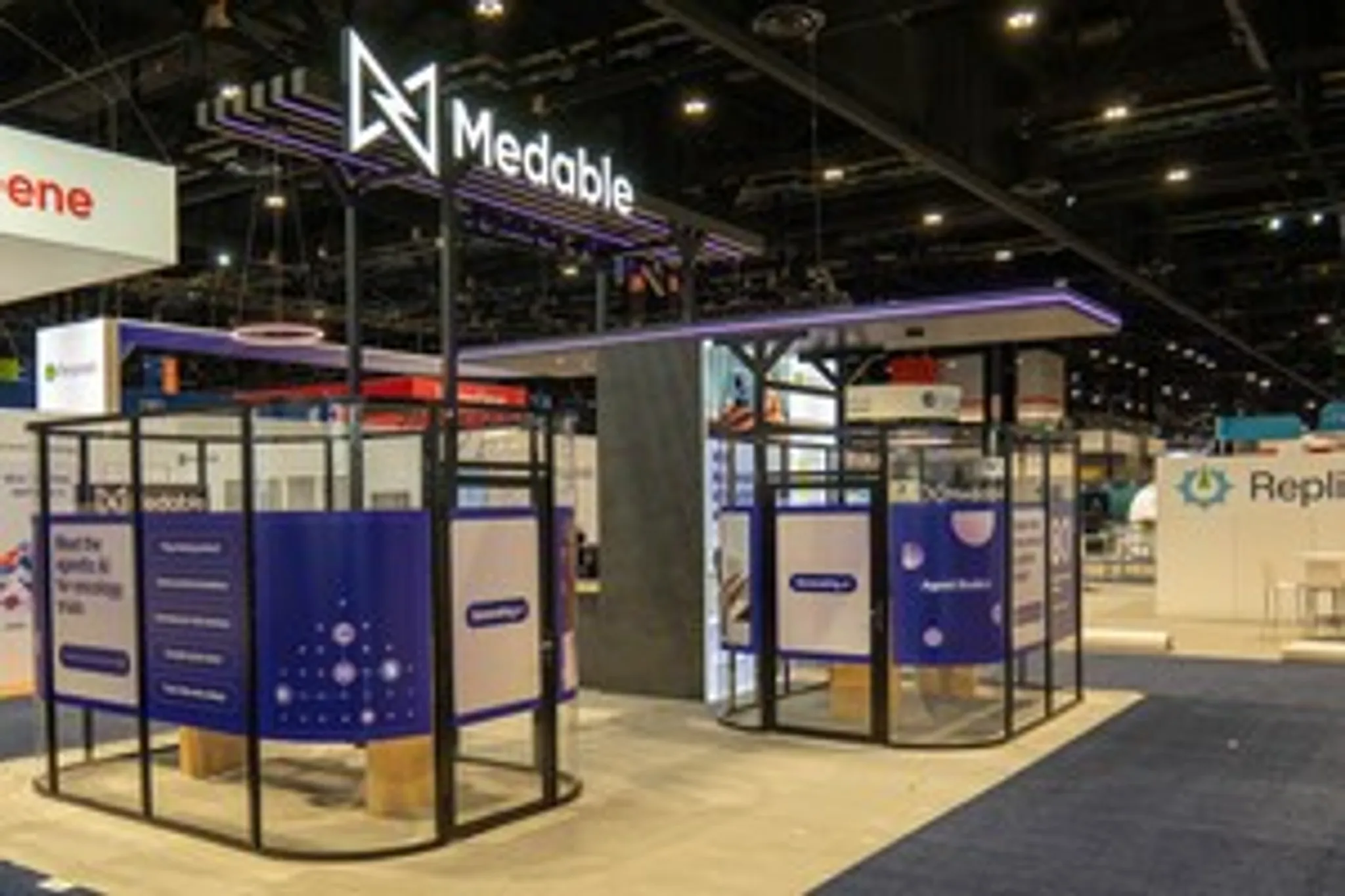 30x30 Island booth design by Absolute Exhibits