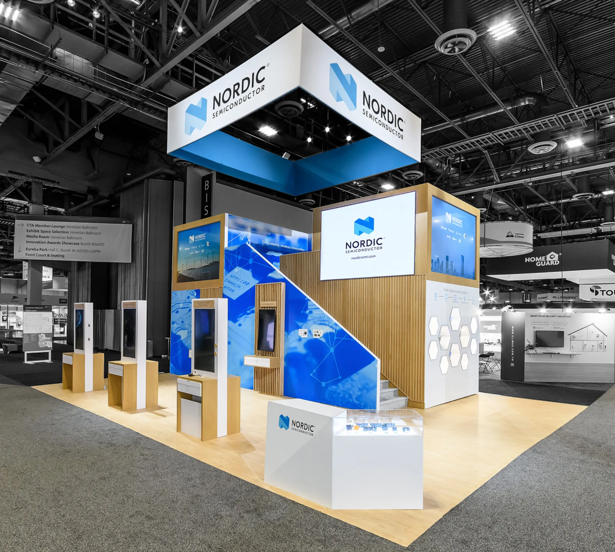 30x30 Island booth design by AllSpace Group
