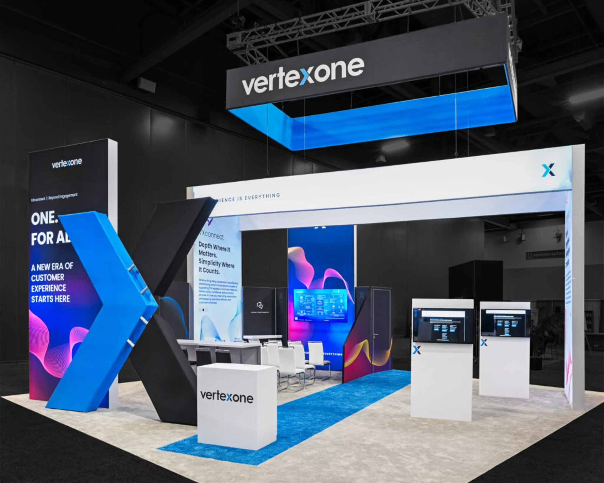 20x20 Island booth design by Apple Rock