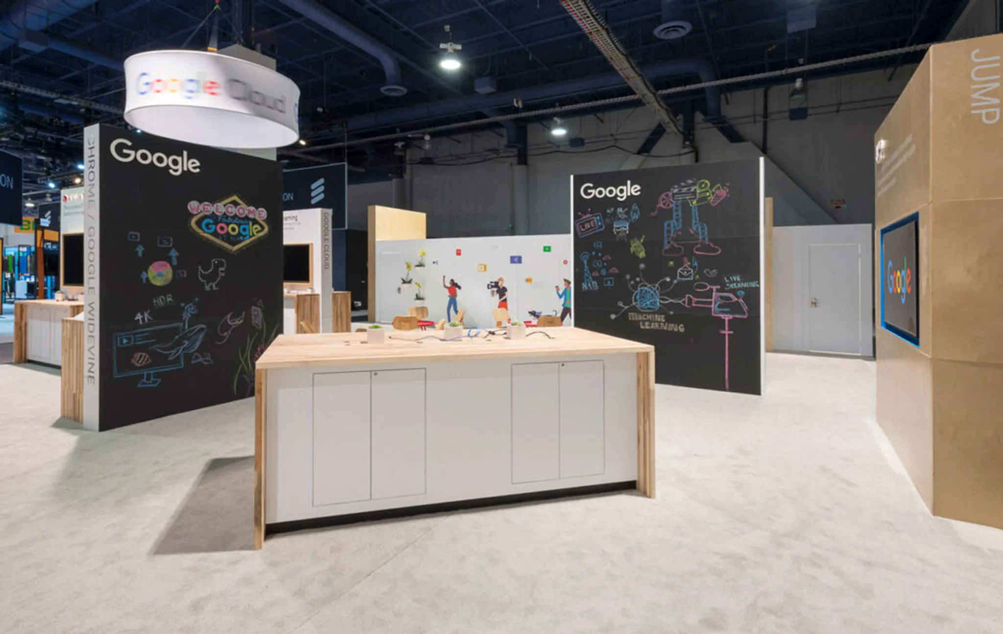 50x50 Island booth design by Art & Display