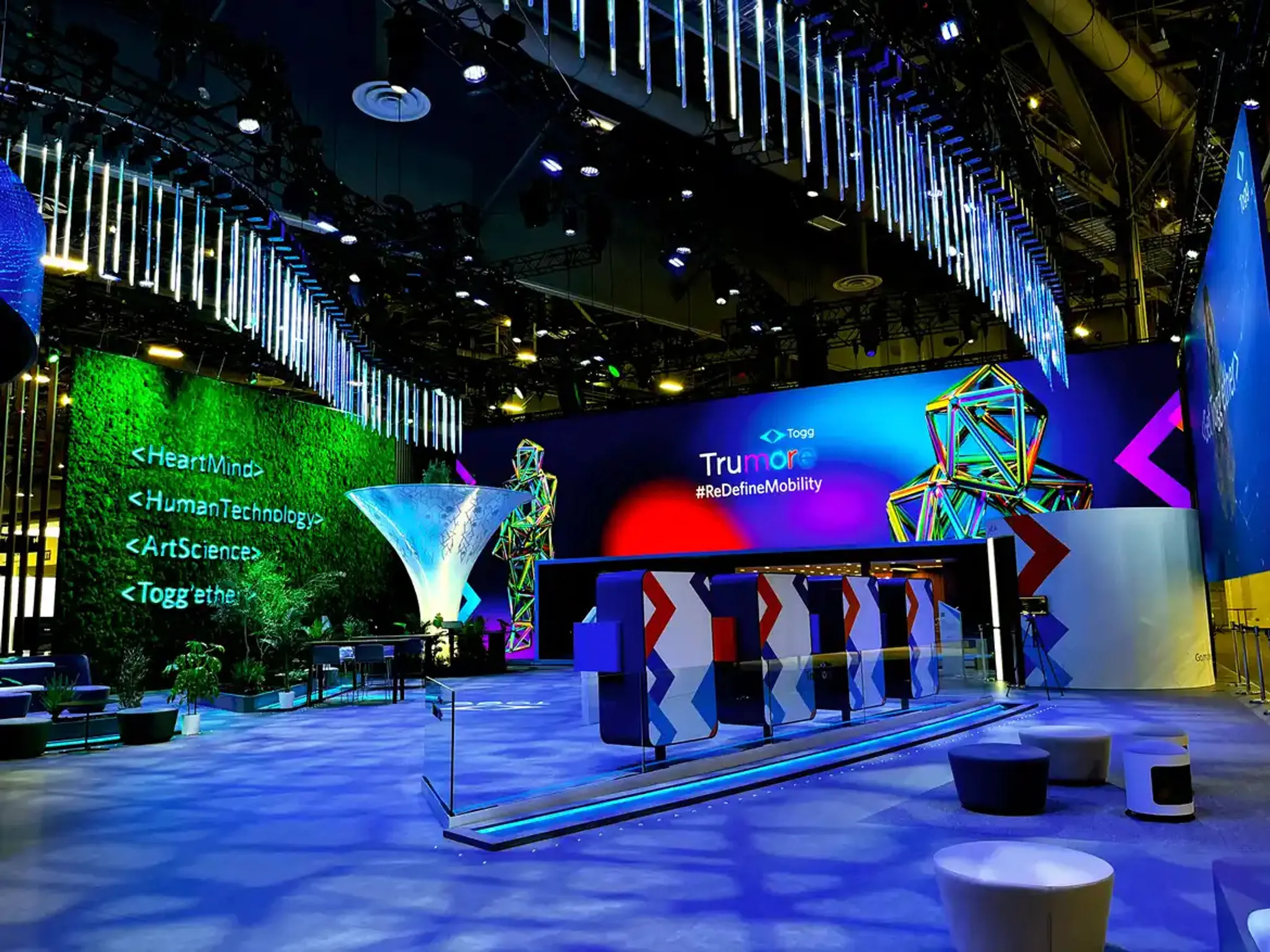 100x100 Island booth design by BTW Exhibits