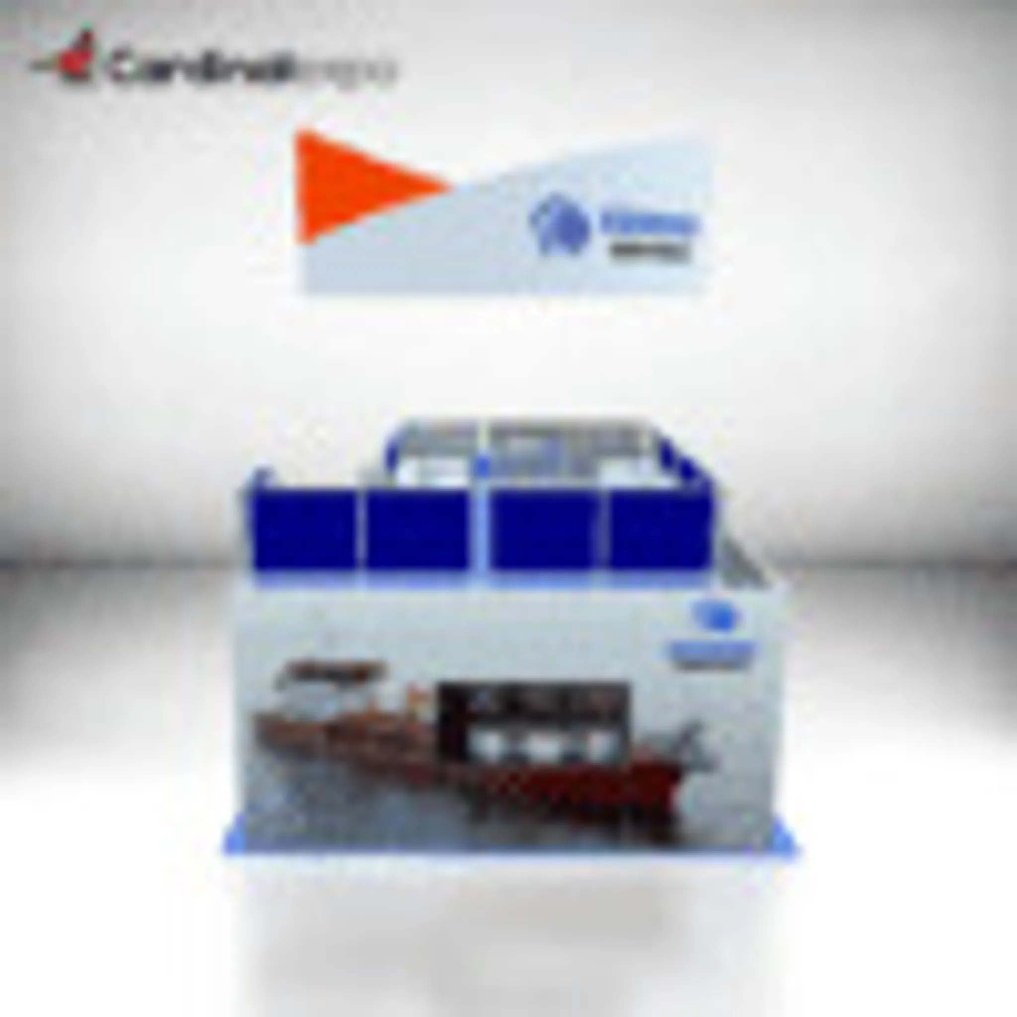 20x30 Island booth design by Cardinal Expo