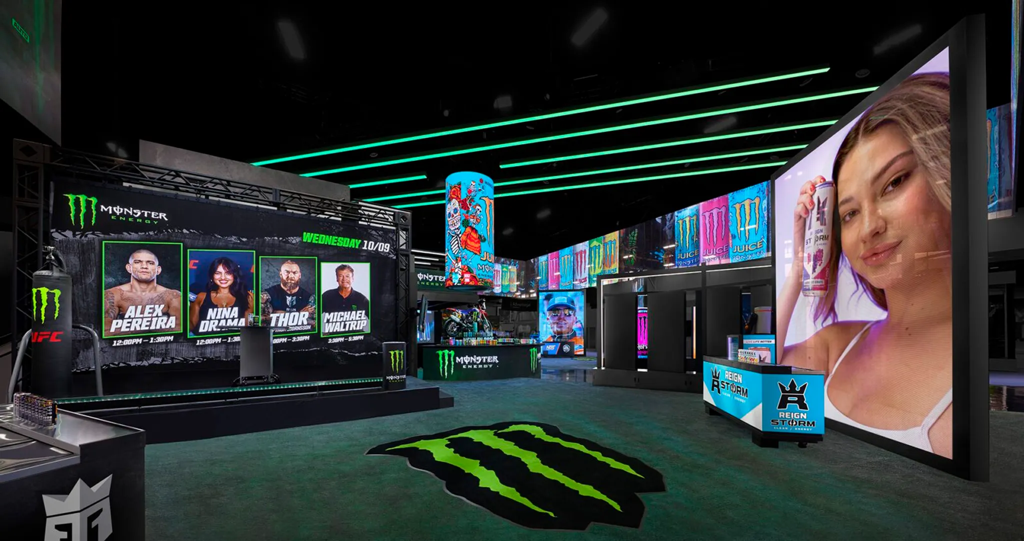 100x100 Island booth design by EDE Corporation