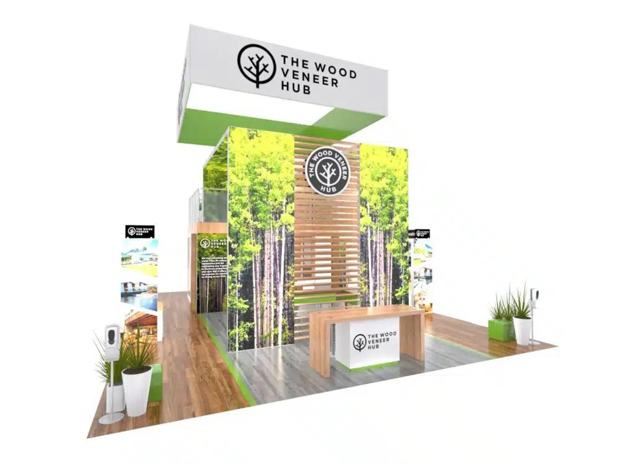 30x40 Îlot booth design by Everything Tradeshows