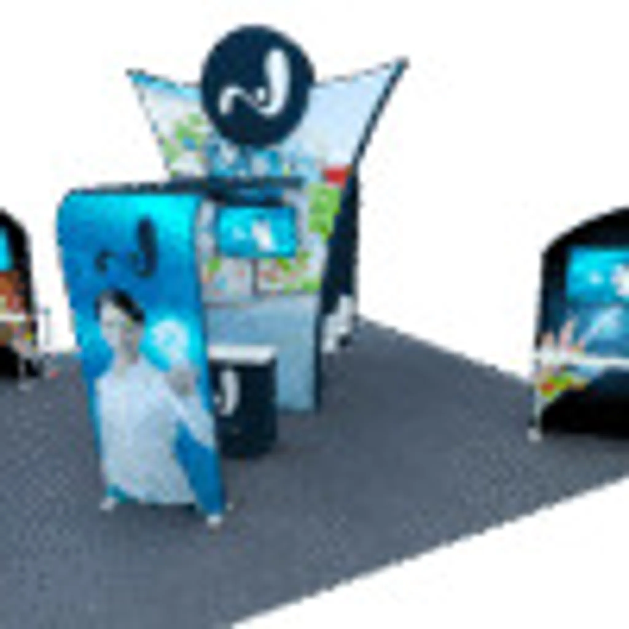 20x20 Island booth design by Exhibit Boss