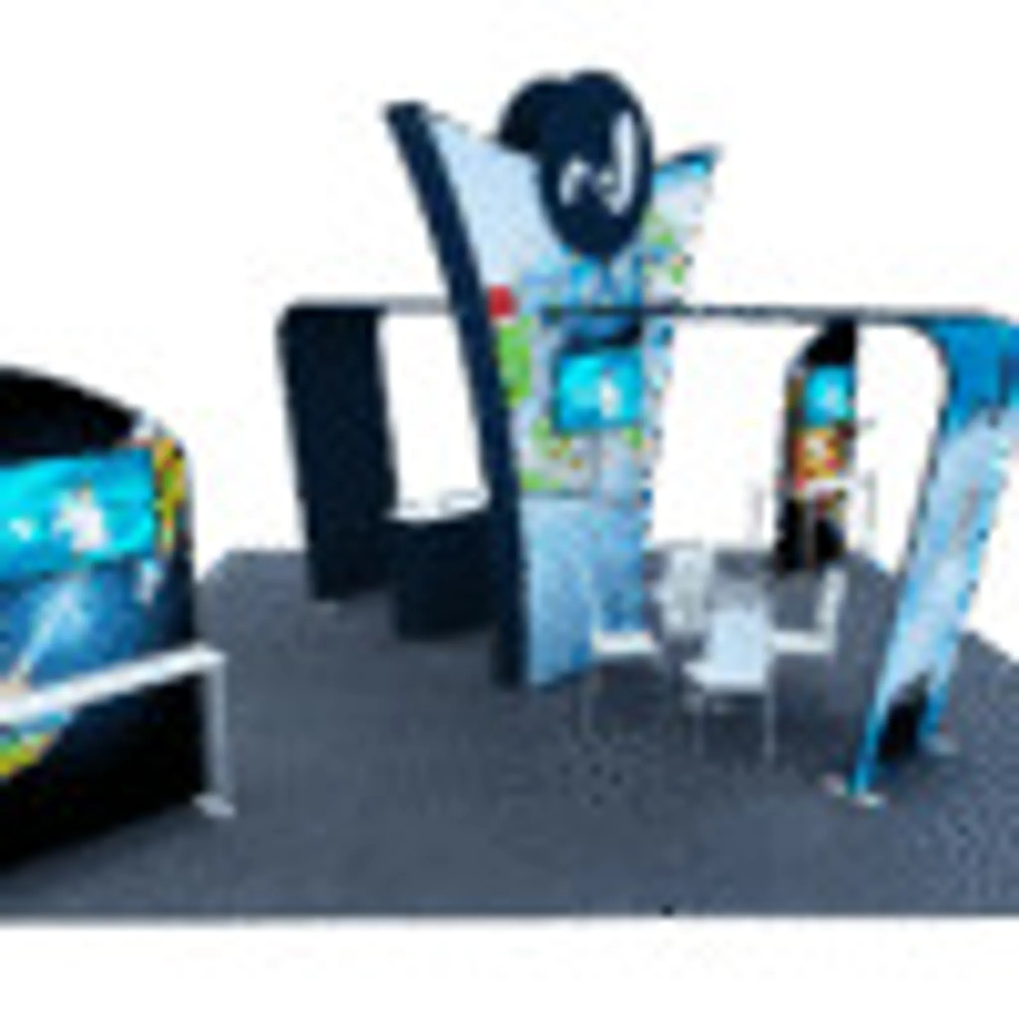 20x20 Island booth design by Exhibit Boss