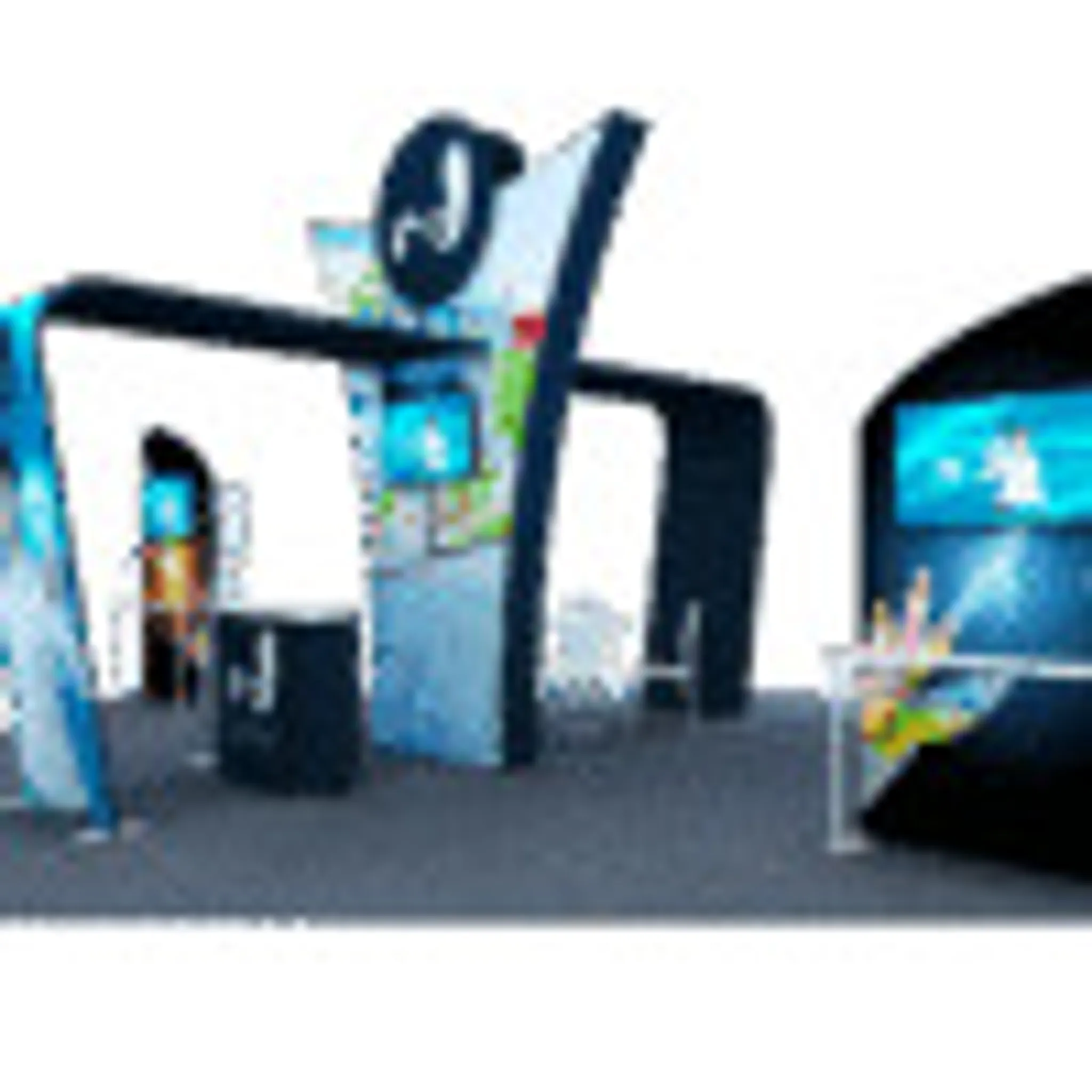 20x20 Island booth design by Exhibit Boss