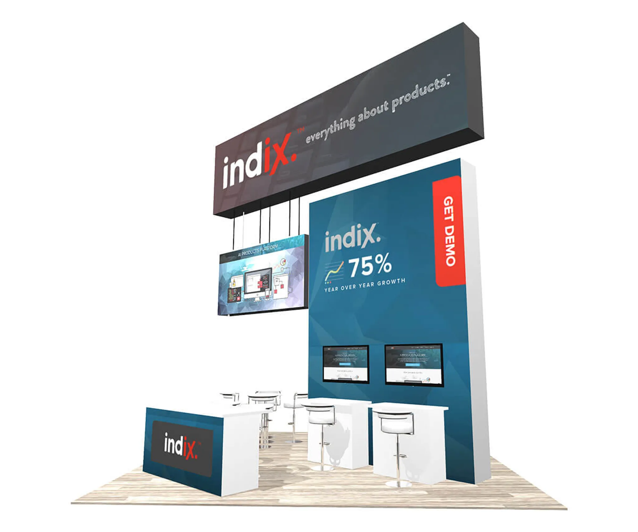 20x20 Island booth design by Exhibit People