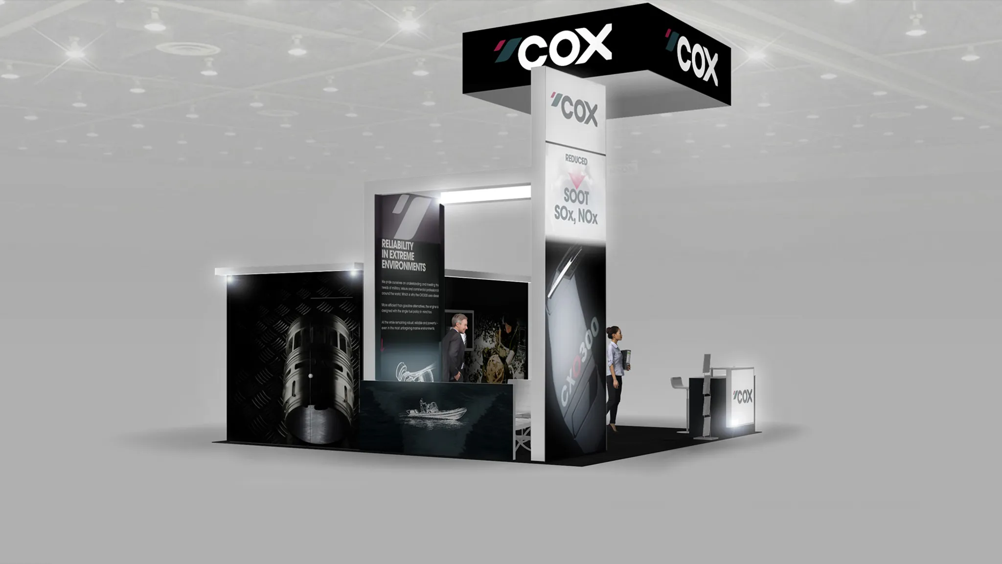 10x20 Peninsula booth design by Exhibit Studio