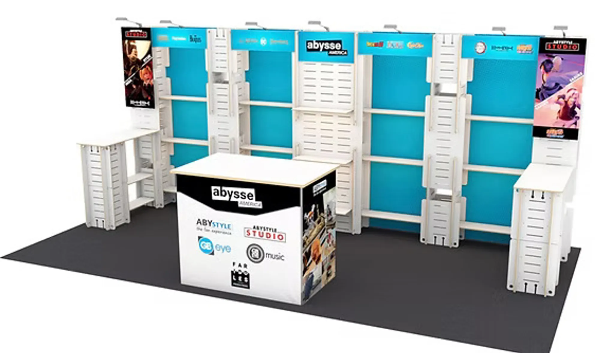 10x20 Inline booth design by Flatworks Displays