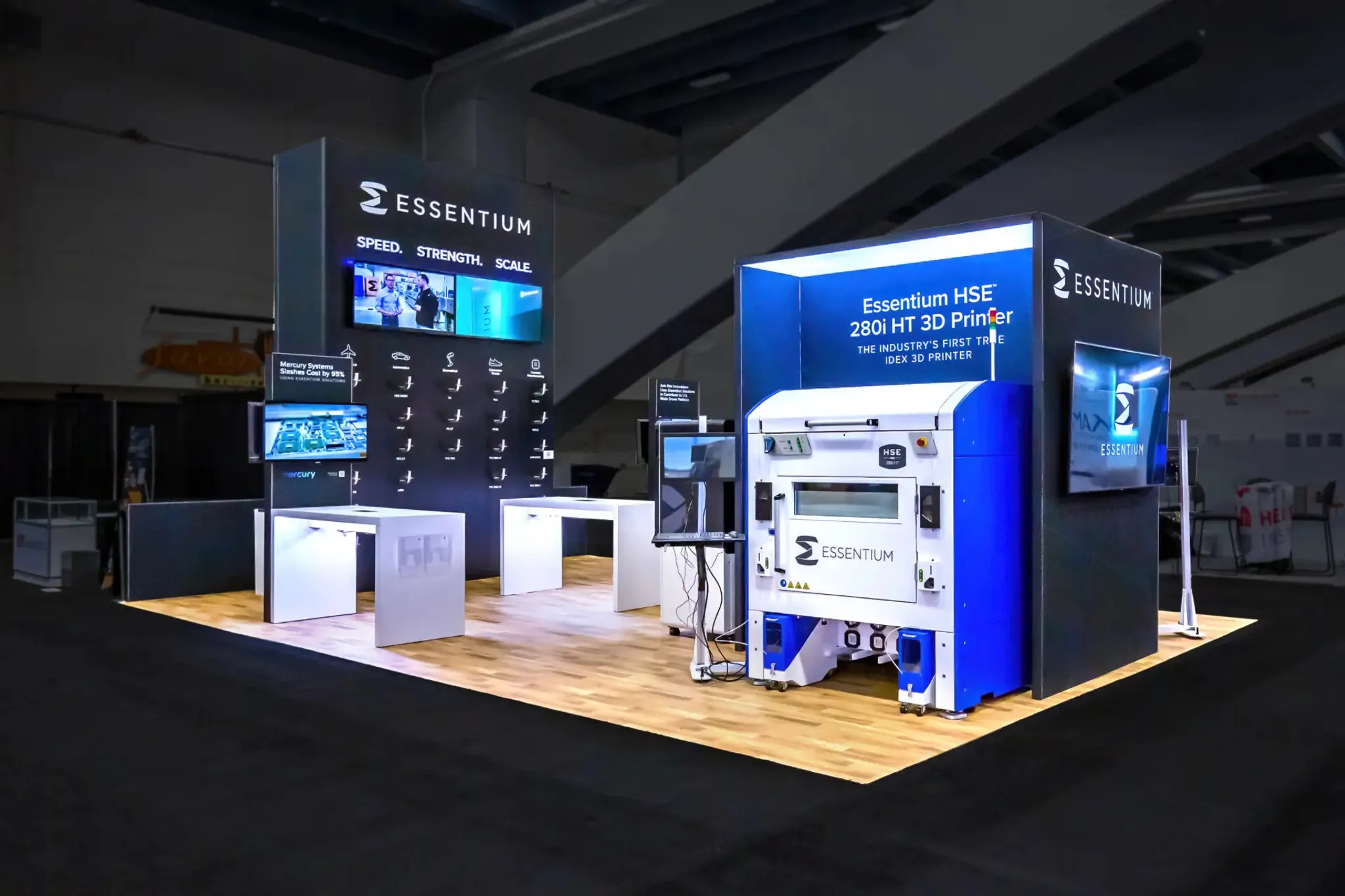 20x20 Island booth design by Hill & Partners