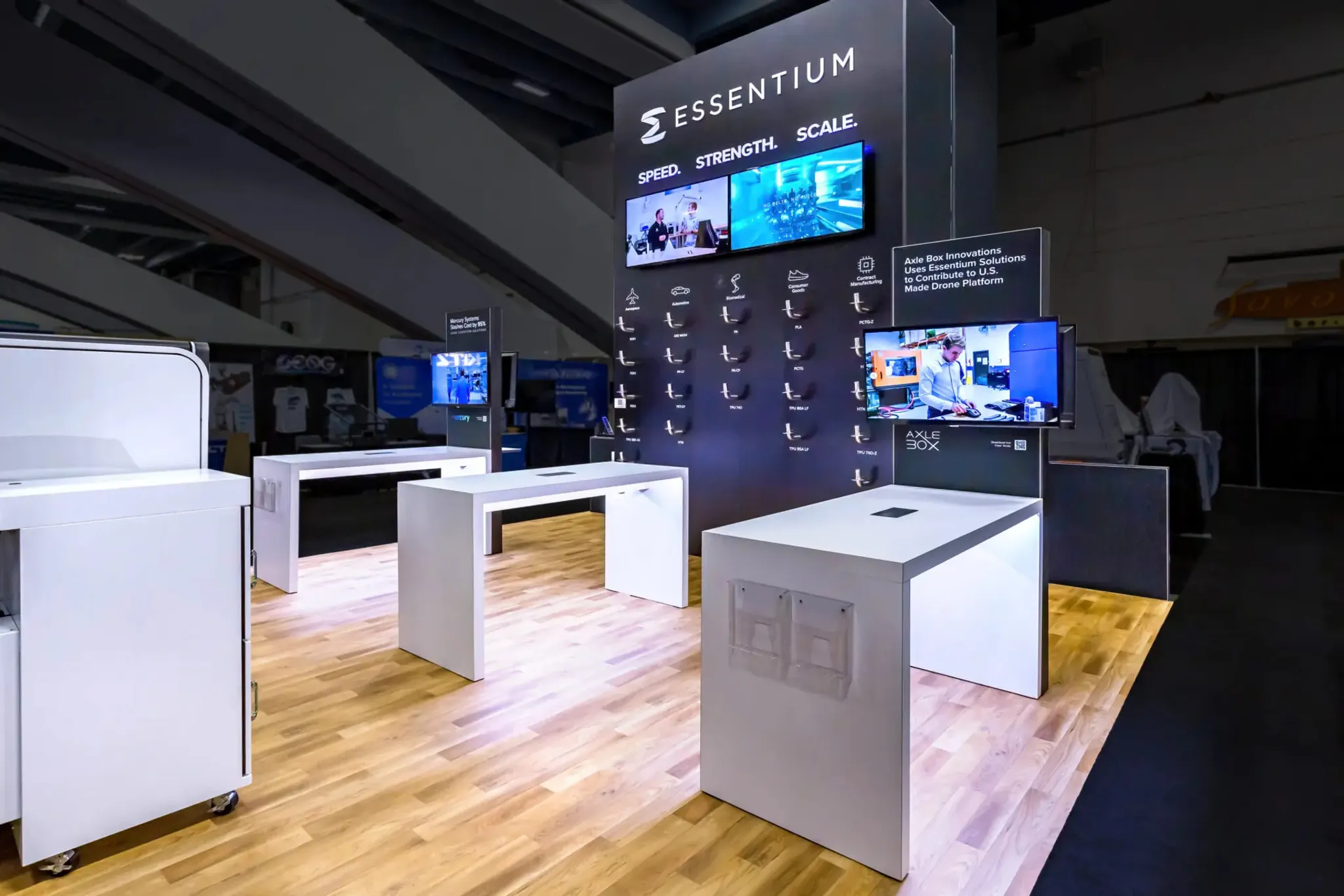 20x20 Island booth design by Hill & Partners