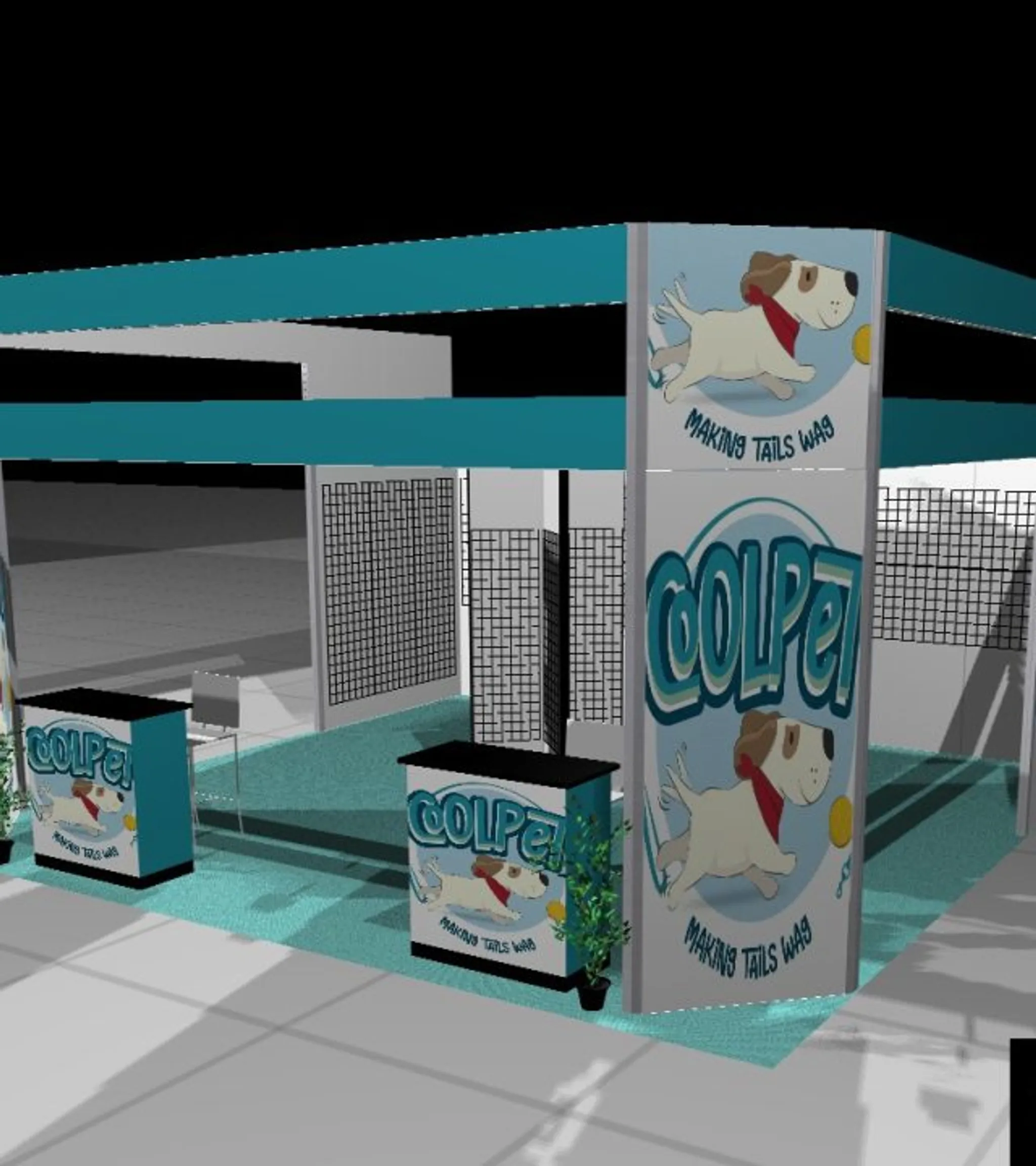 20x20 Island booth design by Hurricane Exhibits