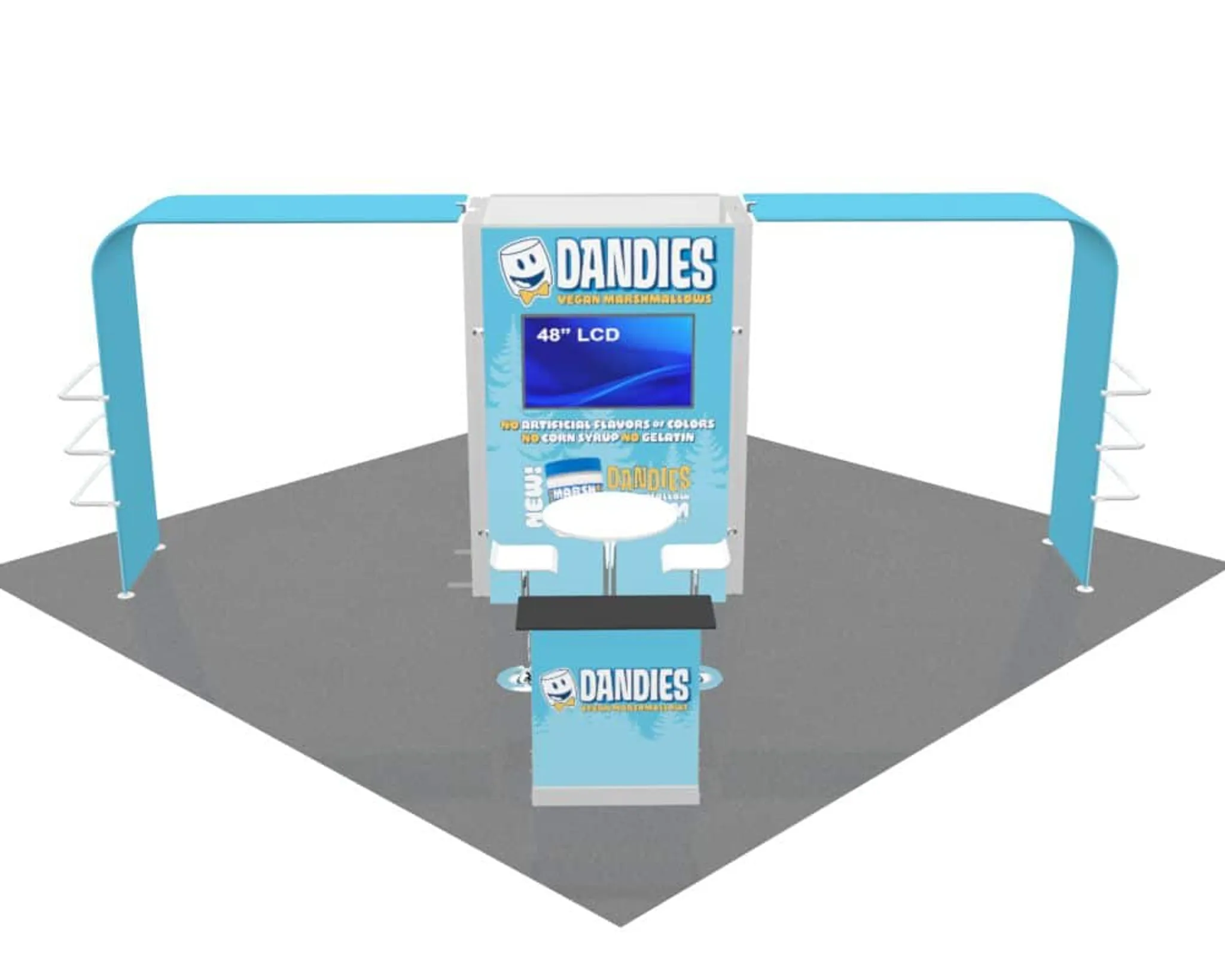 20x20 Island booth design by Infinity Exhibits