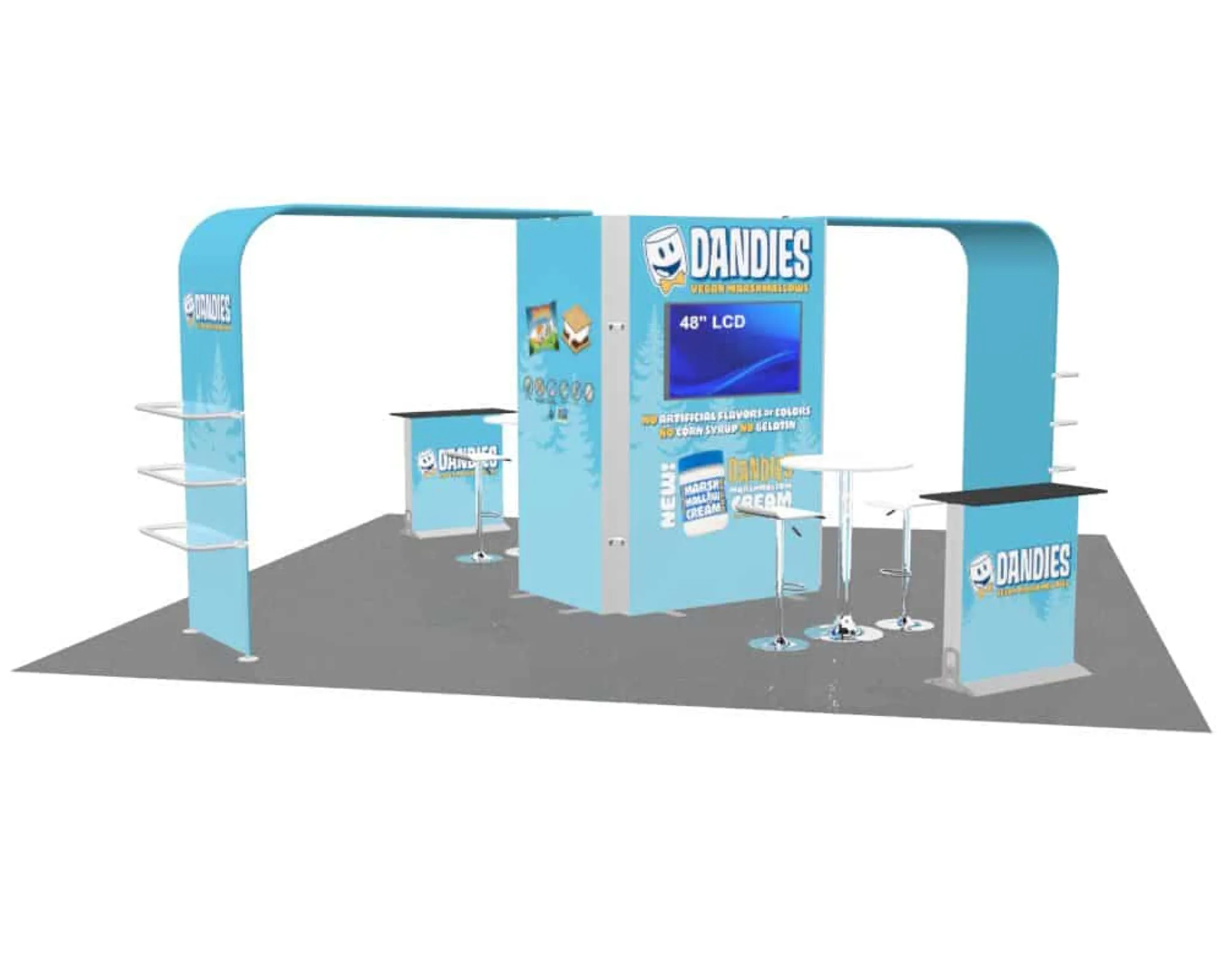 20x20 Island booth design by Infinity Exhibits