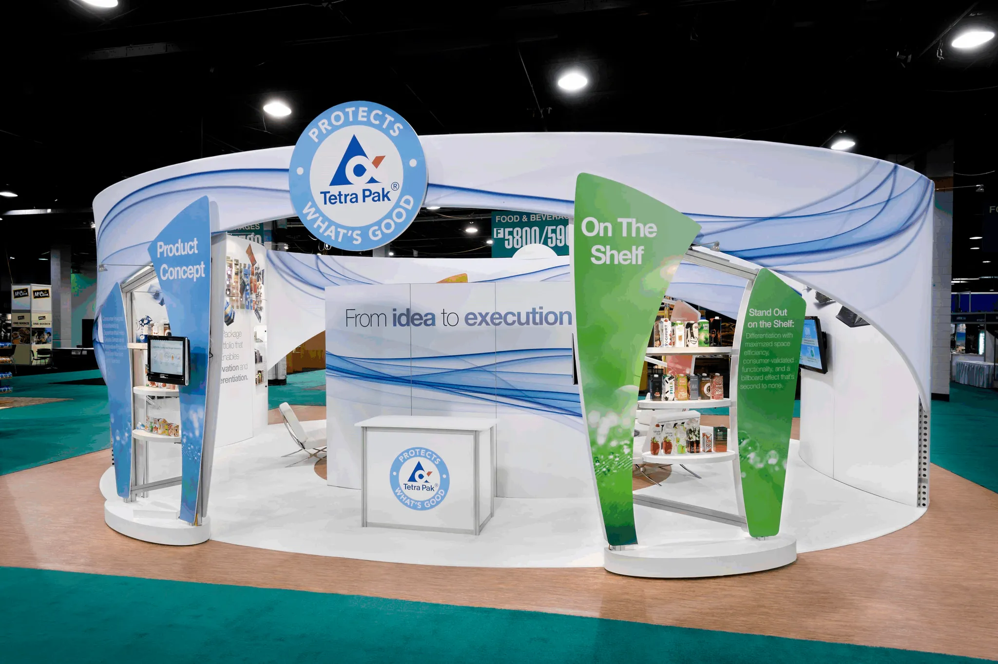 20x30 Island booth design by Ion Exhibits