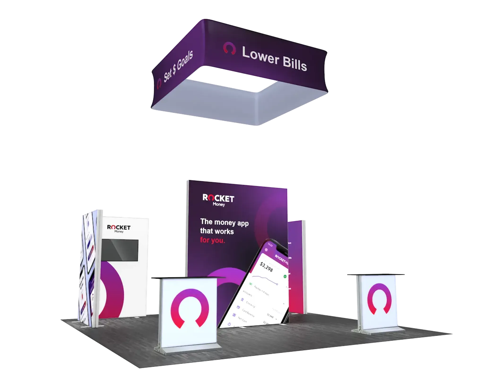 20x20 Island booth design by MOD Displays