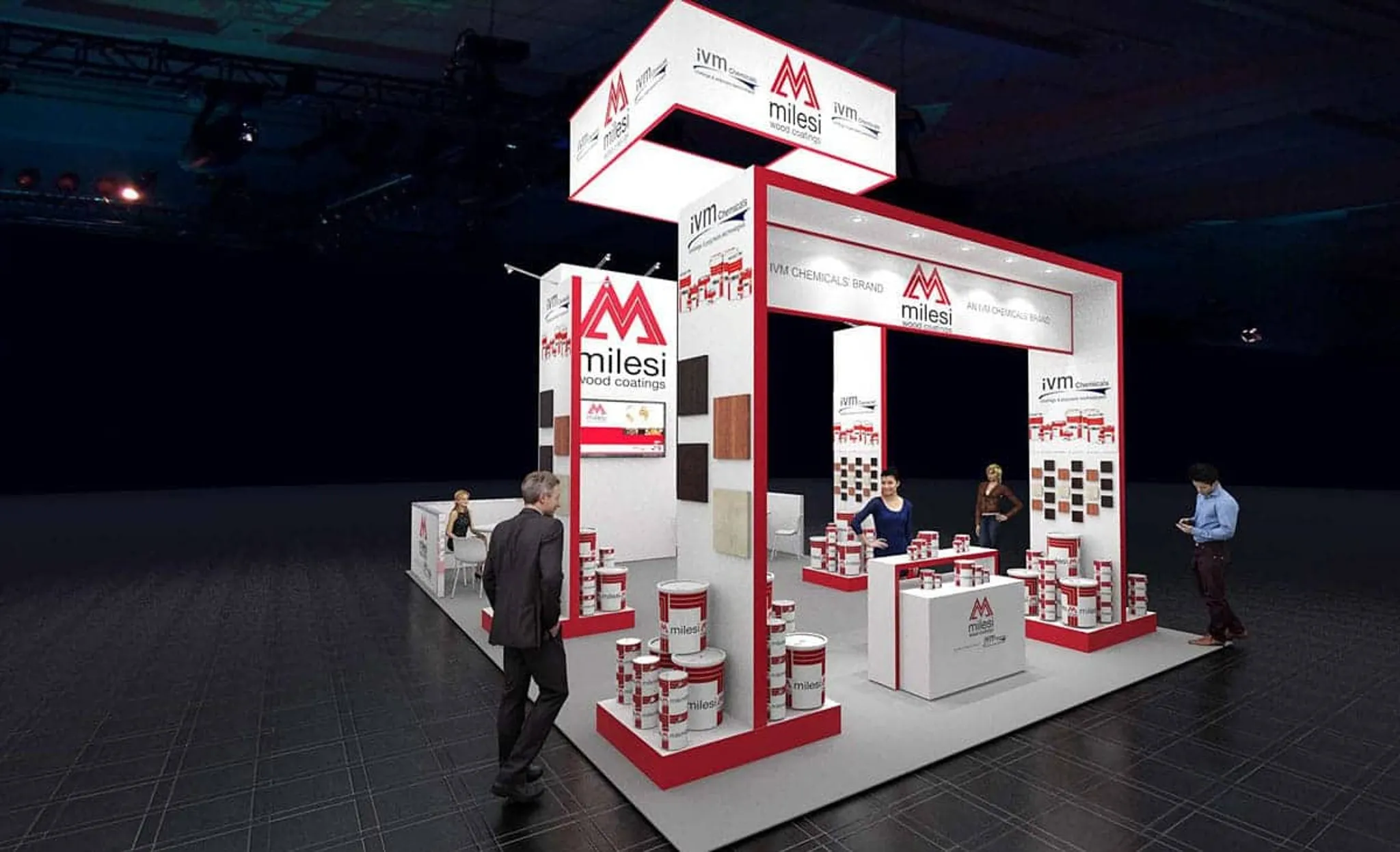 20x20 Îlot booth design by Planet Exhibits