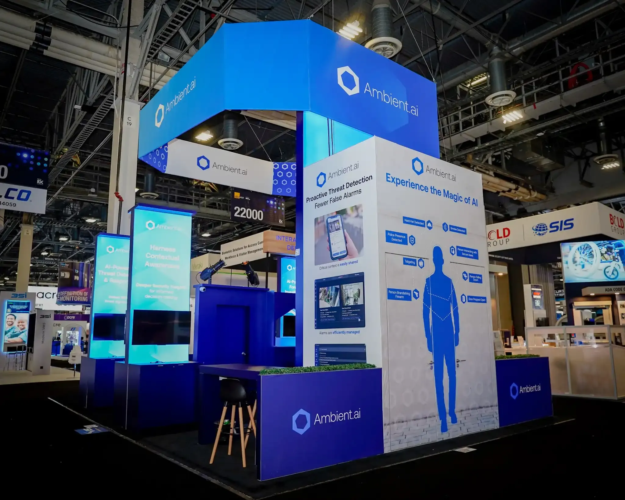 20x30 Island booth design by Pure Exhibits