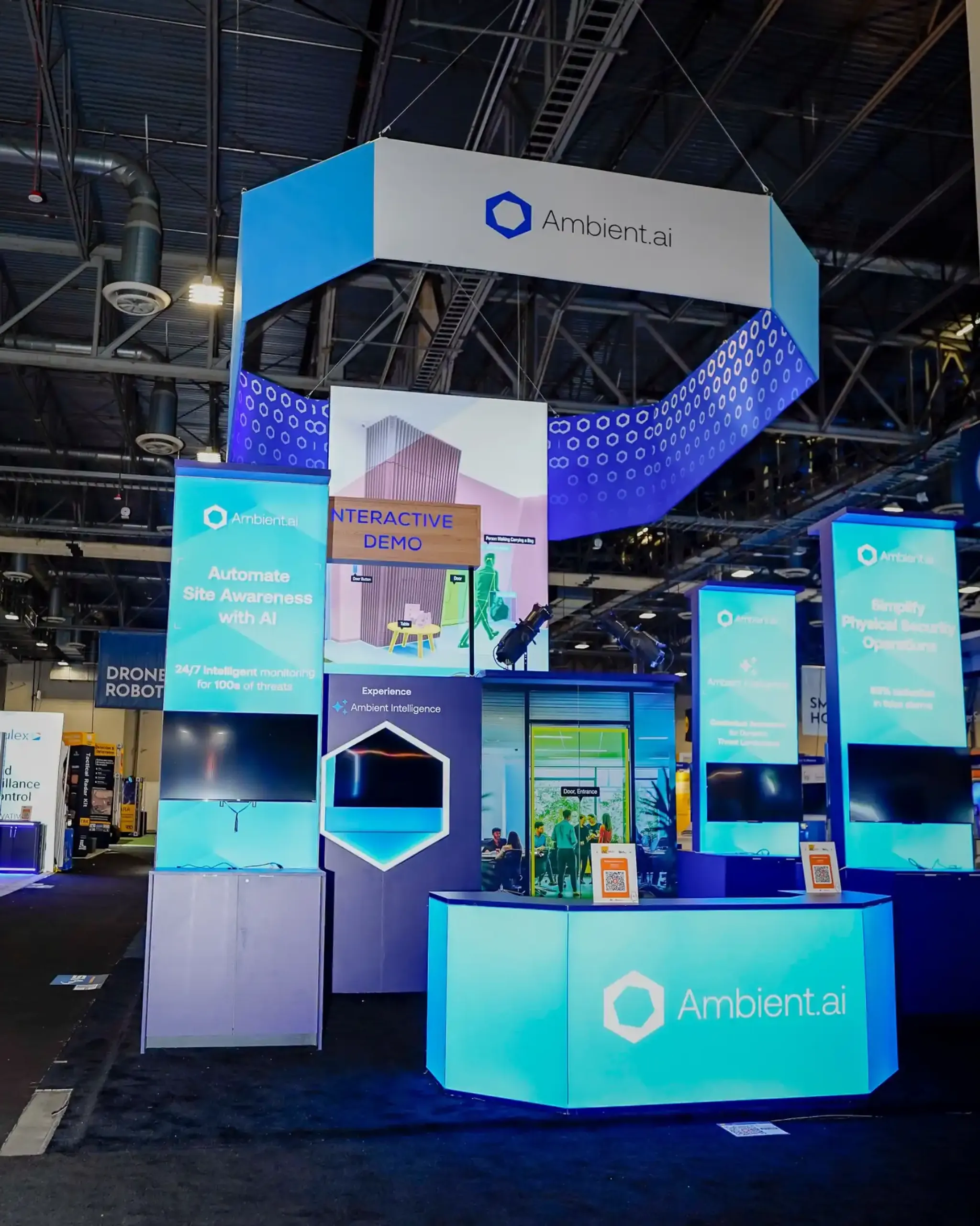 20x30 Island booth design by Pure Exhibits