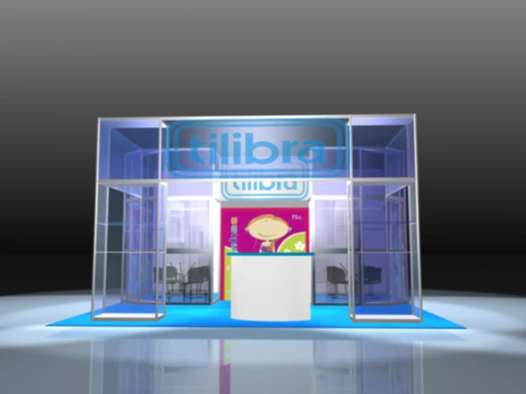 20x20 Îlot booth design by Quitter Creative