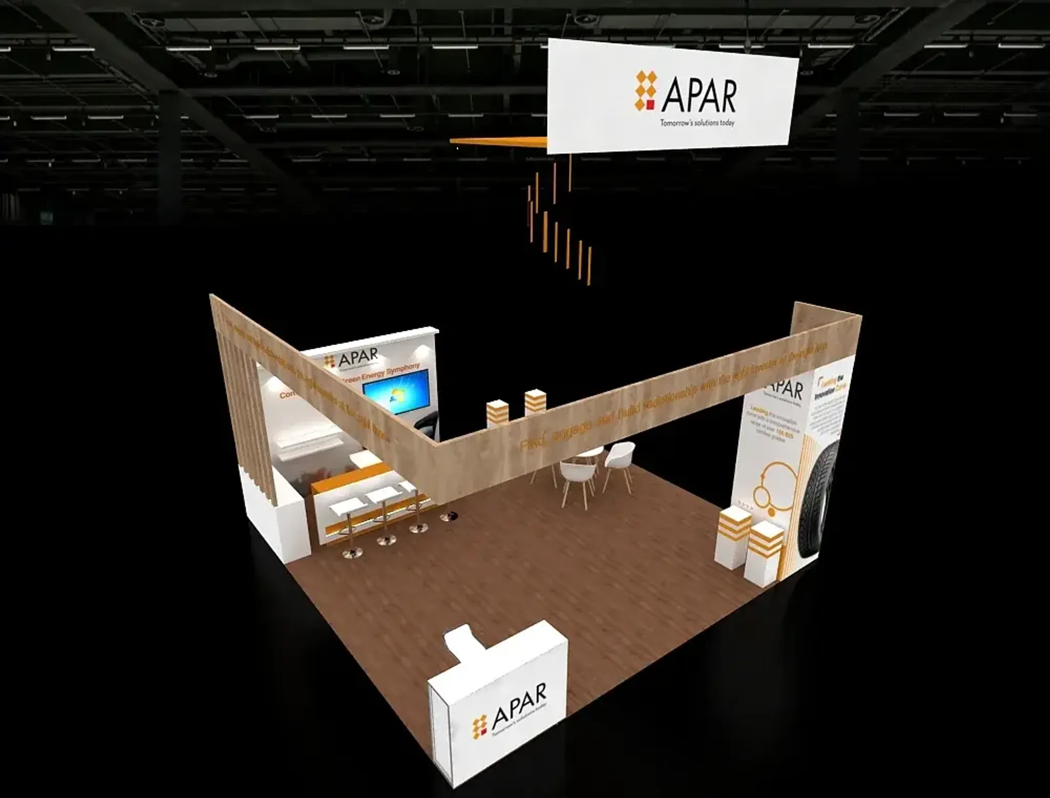20x20 Îlot booth design by Radon Exhibition