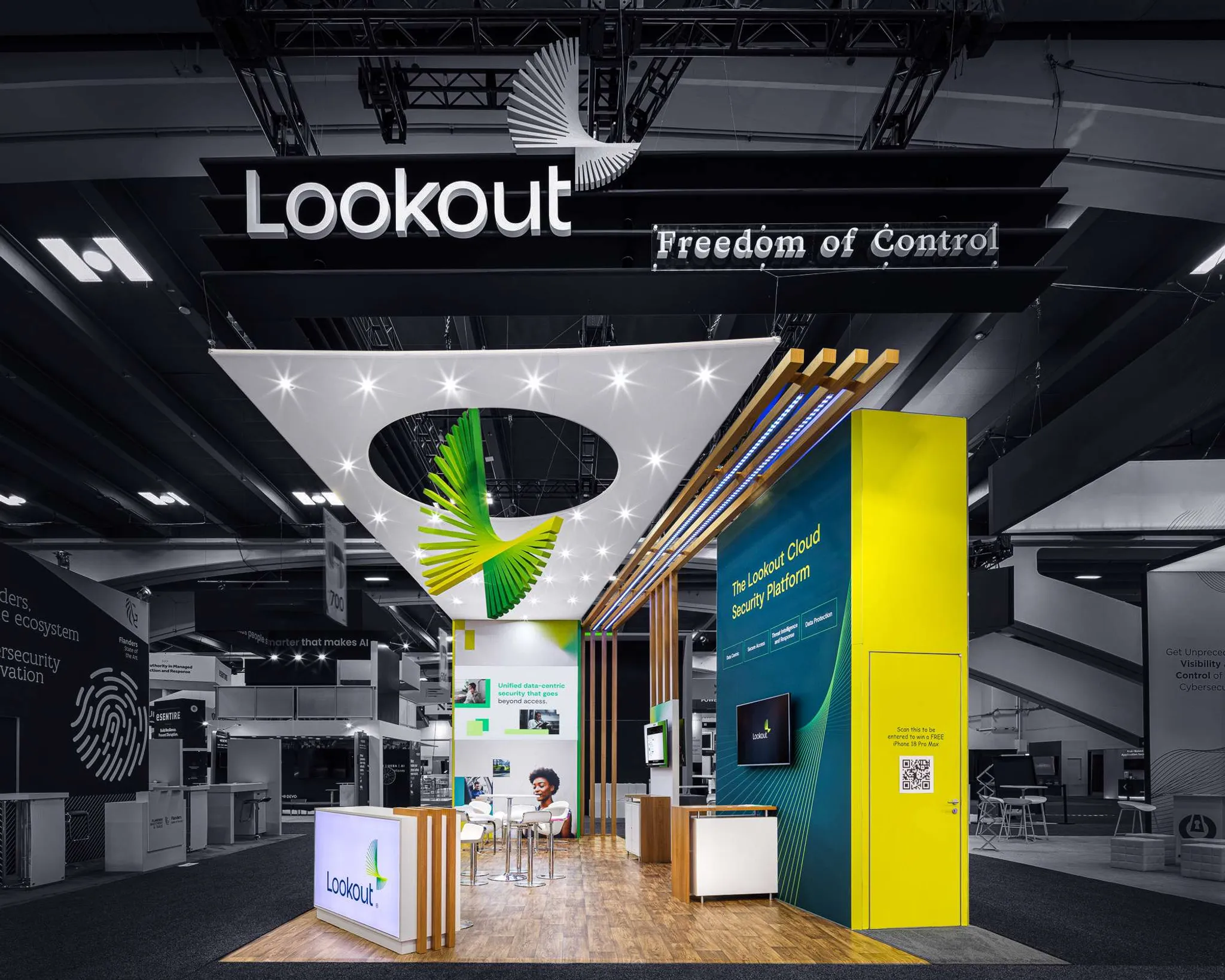 20x30 Island booth design by Rockway Exhibits