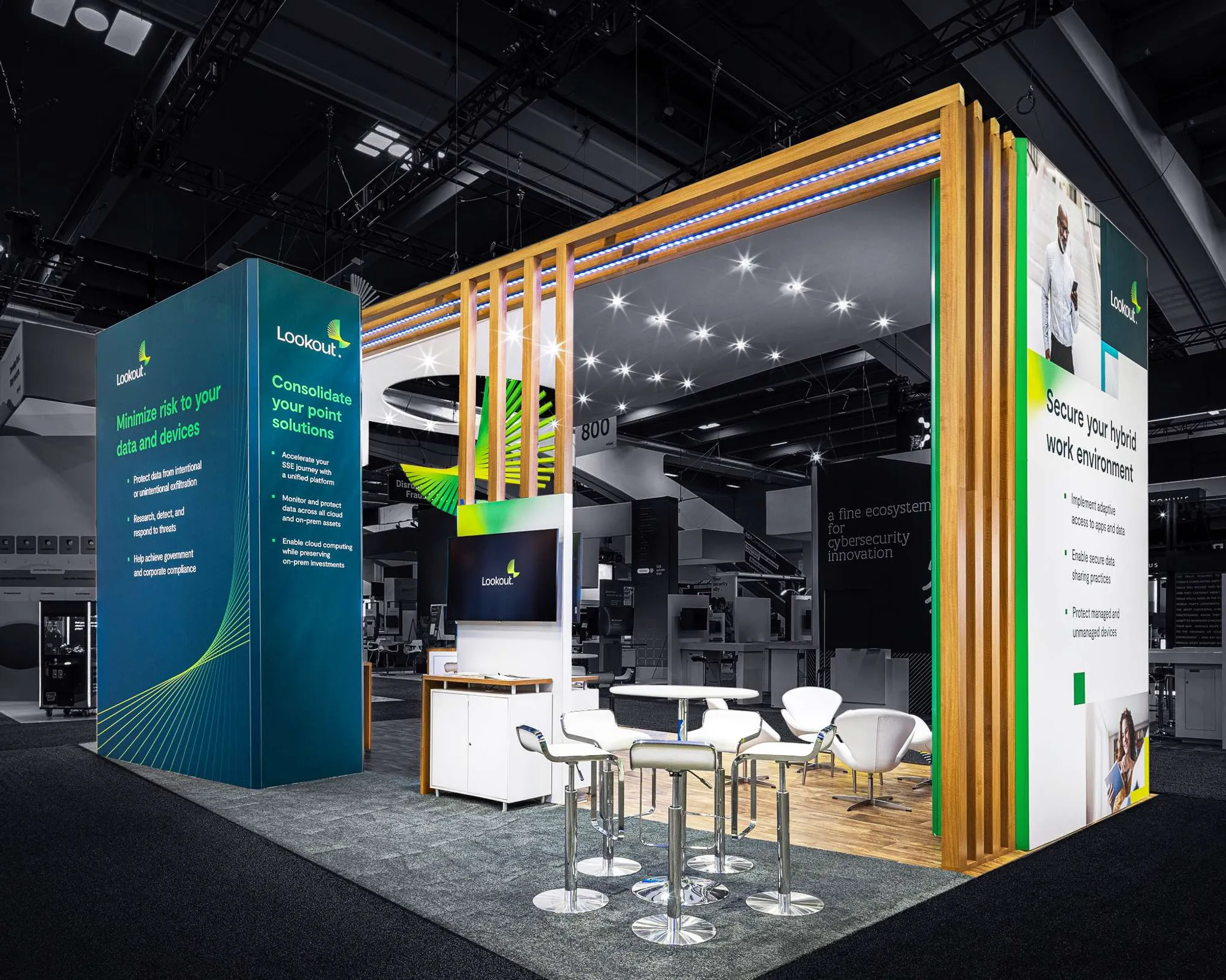 20x30 Island booth design by Rockway Exhibits