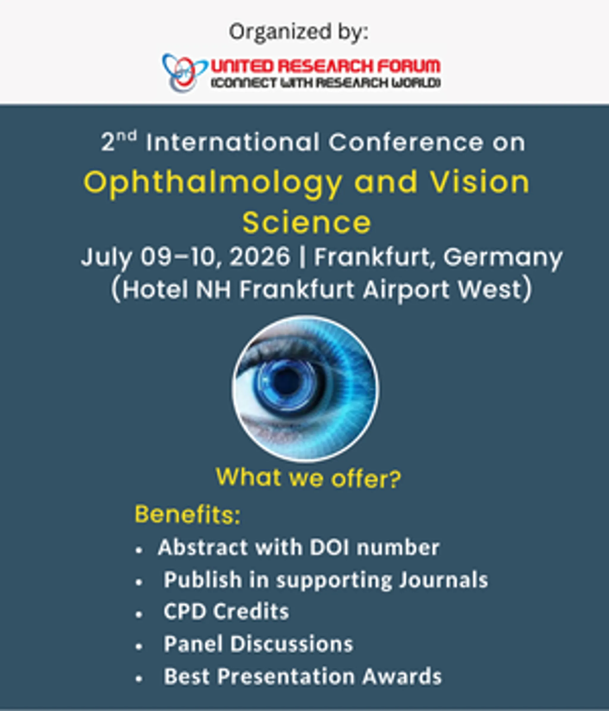 2nd International Conference on Ophthalmology and Vision Science