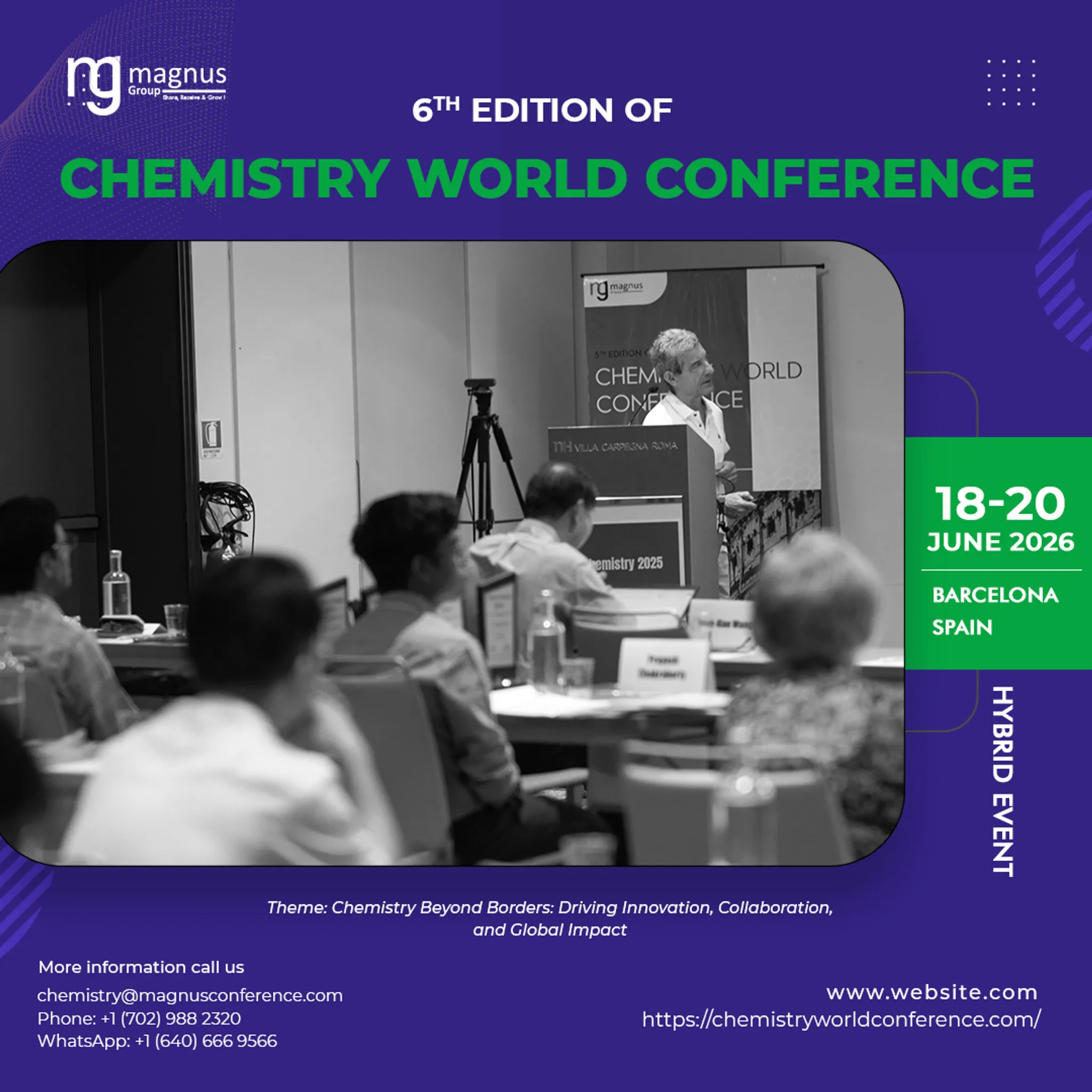 6th Edition of Chemistry World Conference 2026