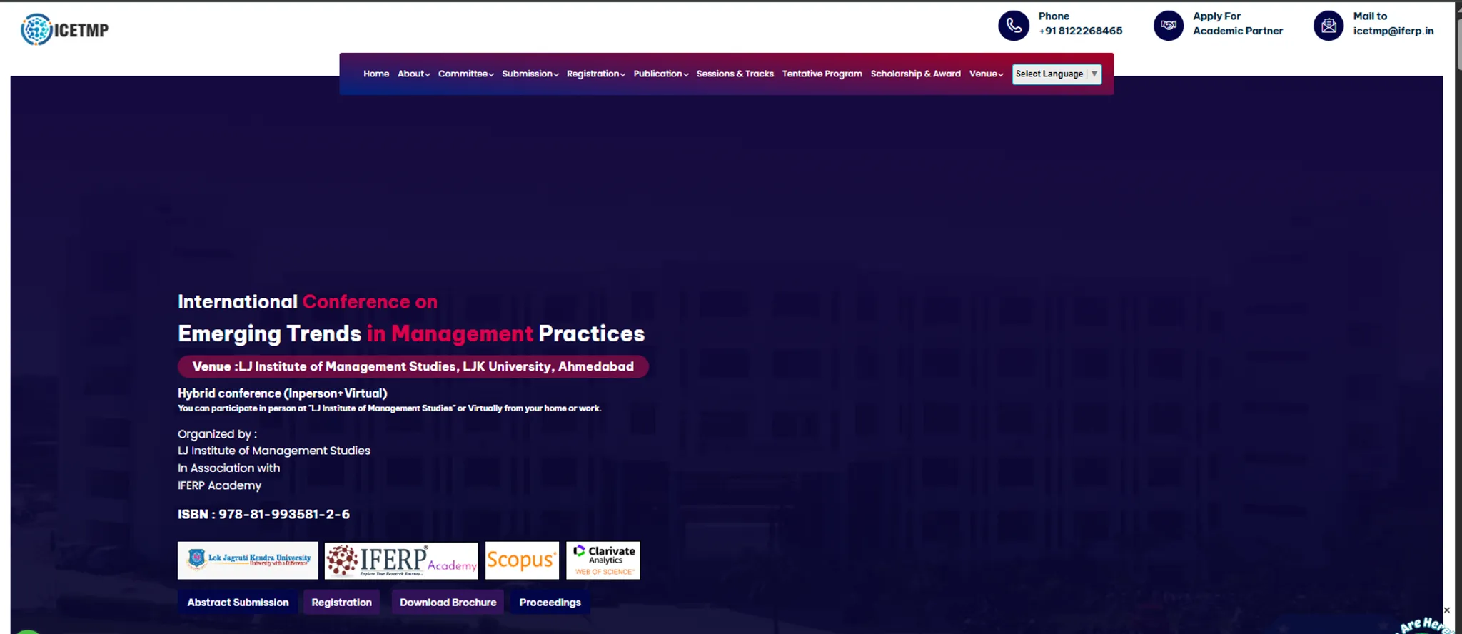 3rd International Conference on Emerging Trends in Management Practices (ICETMP-2026)		