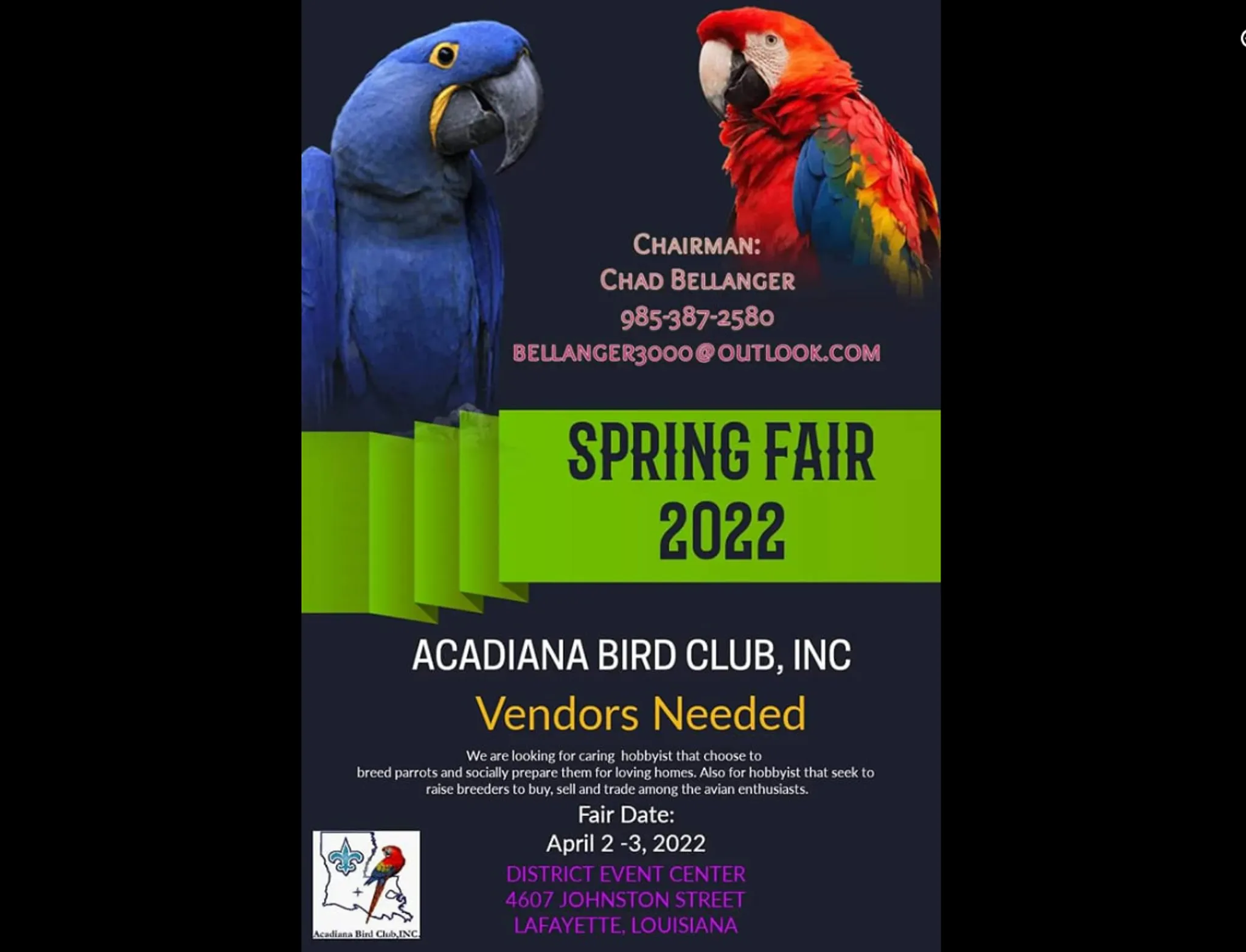 Acadiana Bird Club - Bird Fair