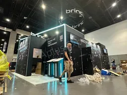 20x40 Island booth design by A Plus Expo