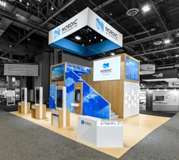 30x30 Island booth design by AllSpace Group