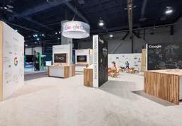 50x50 Island booth design by Art & Display