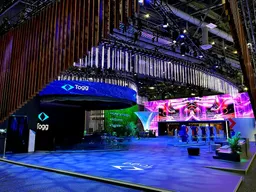 100x100 Island booth design by BTW Exhibits