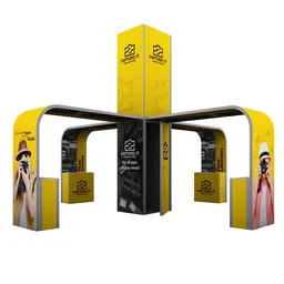 30x30 Island booth design by Camelback Displays