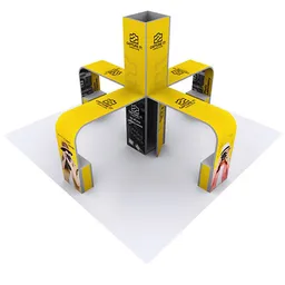 30x30 Island booth design by Camelback Displays