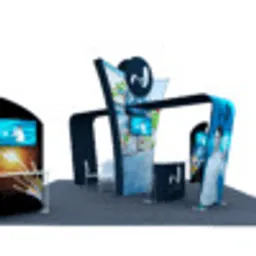 20x20 Island booth design by Exhibit Boss